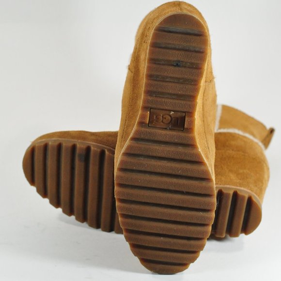 UGG Women's Marte Wedge Booties Chestnut Color - Picture 8 of 12